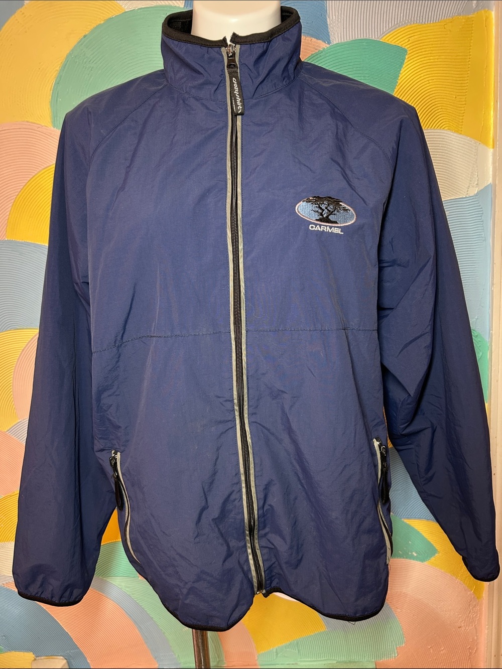 Crazy Shirt 2000s Navy Lightweight Zip-Front Jacket sz M